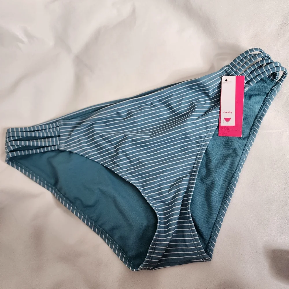 Xhilaration Swim Bikinis LOT of 3  Colorful Cheeky / High Leg Bottom Size XL NWT
